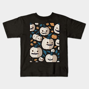 Seamless Pattern Pumpkin Kids T-Shirt